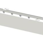 LABE T3 TRENTO C Jednokolejnice rovná s krycím čelem pro záclony nebo závěsy